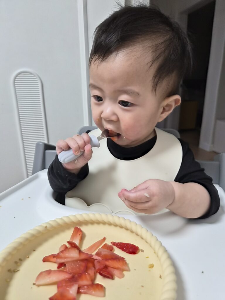티지엠 조가비 실리콘 스테인리스 이지그립 스푼 포크 플러스