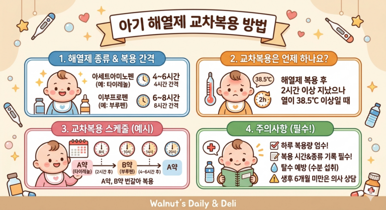 아기 해열제 교차복용 방법