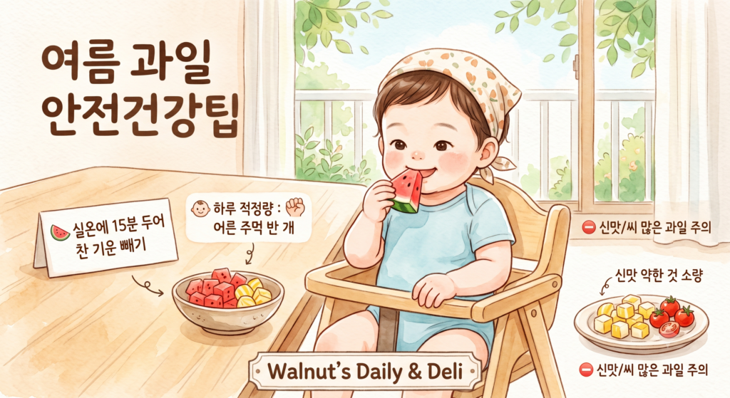 아기 여름 과일 안전건강팁