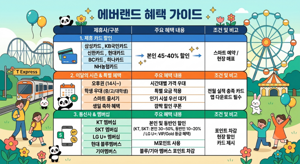 캐리비안베이 할인혜택 정리